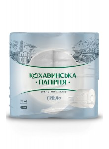 Папір туалетний Срібло целюл 3шар 4шт/уп 14шт/міш