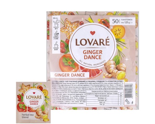 Чай Lovare Ginger dance 50шт /уп   9/ящ