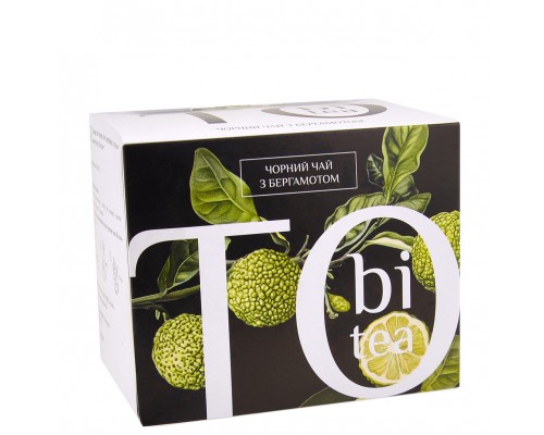 Чай ToBi Tee Чорний з бергамотом 50г  20ф/пак 20шт/ящ