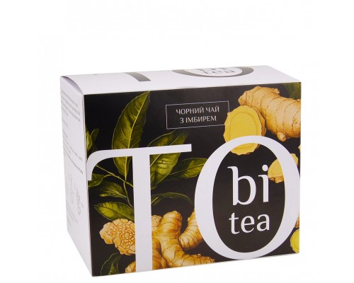Чай ToBi Tee Чорний з імбирем 50г  20ф/пак 20шт/ящ