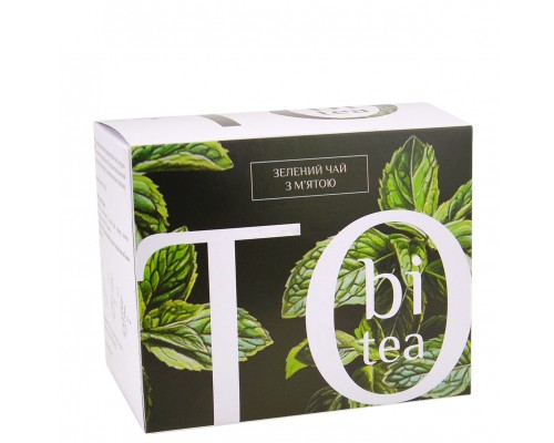 Чай ToBi Tee Зелений з м`ятою 50г  20ф/пак 20шт/ящ