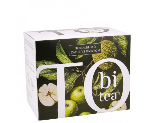Чай ToBi Tee Зелений  саусеп з яблуком 50г  20ф/пак 20шт/ящ
