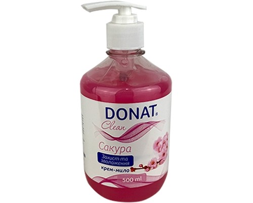 DONAT Рідке мило мед ,сакура 0.5л дозатор 12шт/уп
