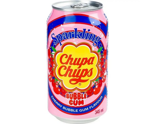 Газований напій Чупа чупс Бабл Гам Вишня 0.345 24шт/ящ