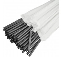 Трубочка гофра (d4,8мм) 21см 200шт чорна ИНД 35уп/ящ