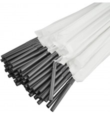 Трубочка гофра (d4,8мм) 21см 200шт чорна ИНД 35уп/ящ