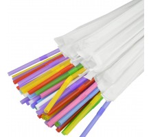 Трубочка гофра (d4,8мм) 21см 200шт микс ИНД 35уп/ящ