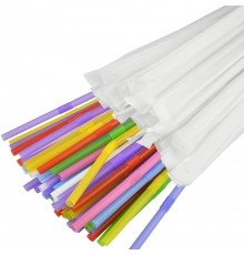 Трубочка гофра (d4,8мм) 21см 200шт микс ИНД 35уп/ящ