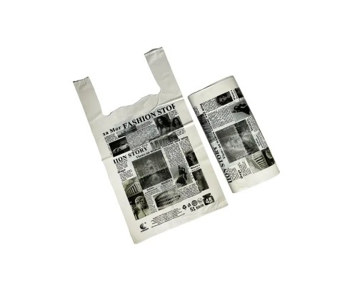 К Пакет майка Газета 34*58 100шт 10шт/міш