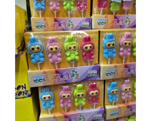 Карамель на палочці Лабубу 24шт