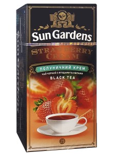 Чай Sun Gardens 25пак чорний Strawberry Cream