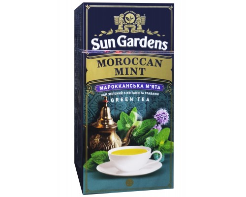 Чай Sun Gardens Зелений Moroccan mint 25пакетів