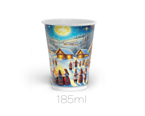 F Стакан Double Wall Святкові 175мл 71мм 25шт/уп 500шт/ящ