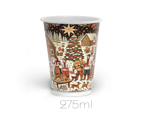 F Стакан Double Wall Святкові 275мл 80мм 25шт/уп 500шт/ящ