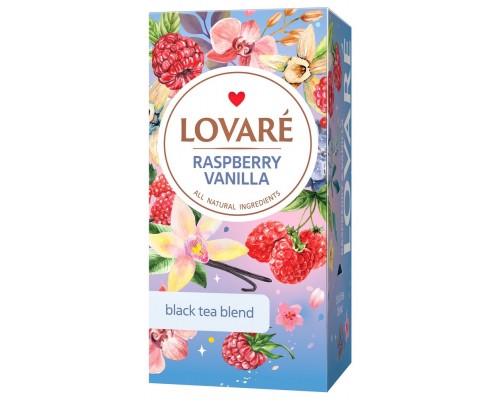 Чай Тм Lovare Raspberry vanilla 24пак   12шт/ящ