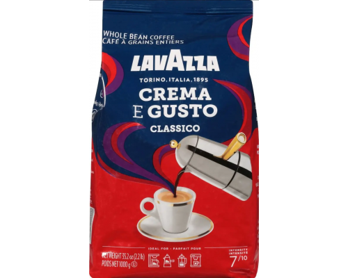 Кава в зернах Lavazza  Crema e Gusto Classic  1 кг.