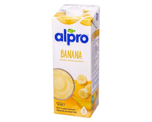 Рослинне молоко ALPRO банан 1л 8шт/уп Рослинне молоко ALPRO банан 1л 8шт/уп