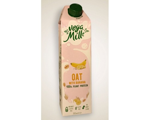 Рослинне молоко Vega Mill банан 1л 12шт/уп Рослинне молоко Vega Mill банан 1л 12шт/уп